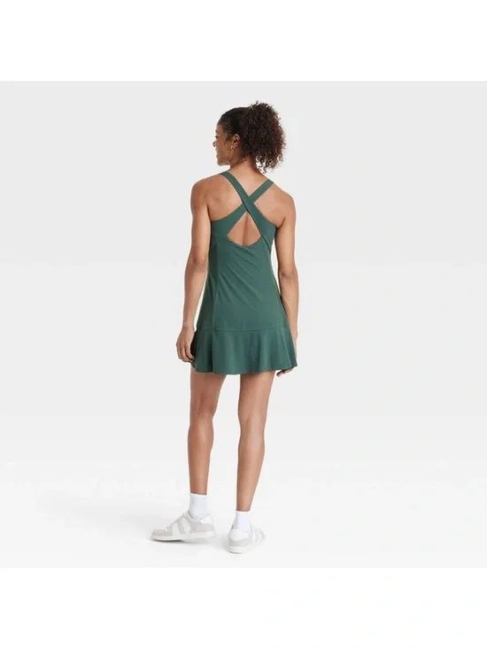 All In Motion - Women's Everyday Soft Double V Active Dress - Green - Picture 2 of 9